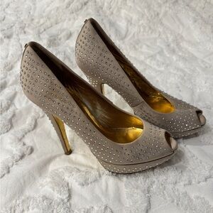Ted baker champagne crystal heels